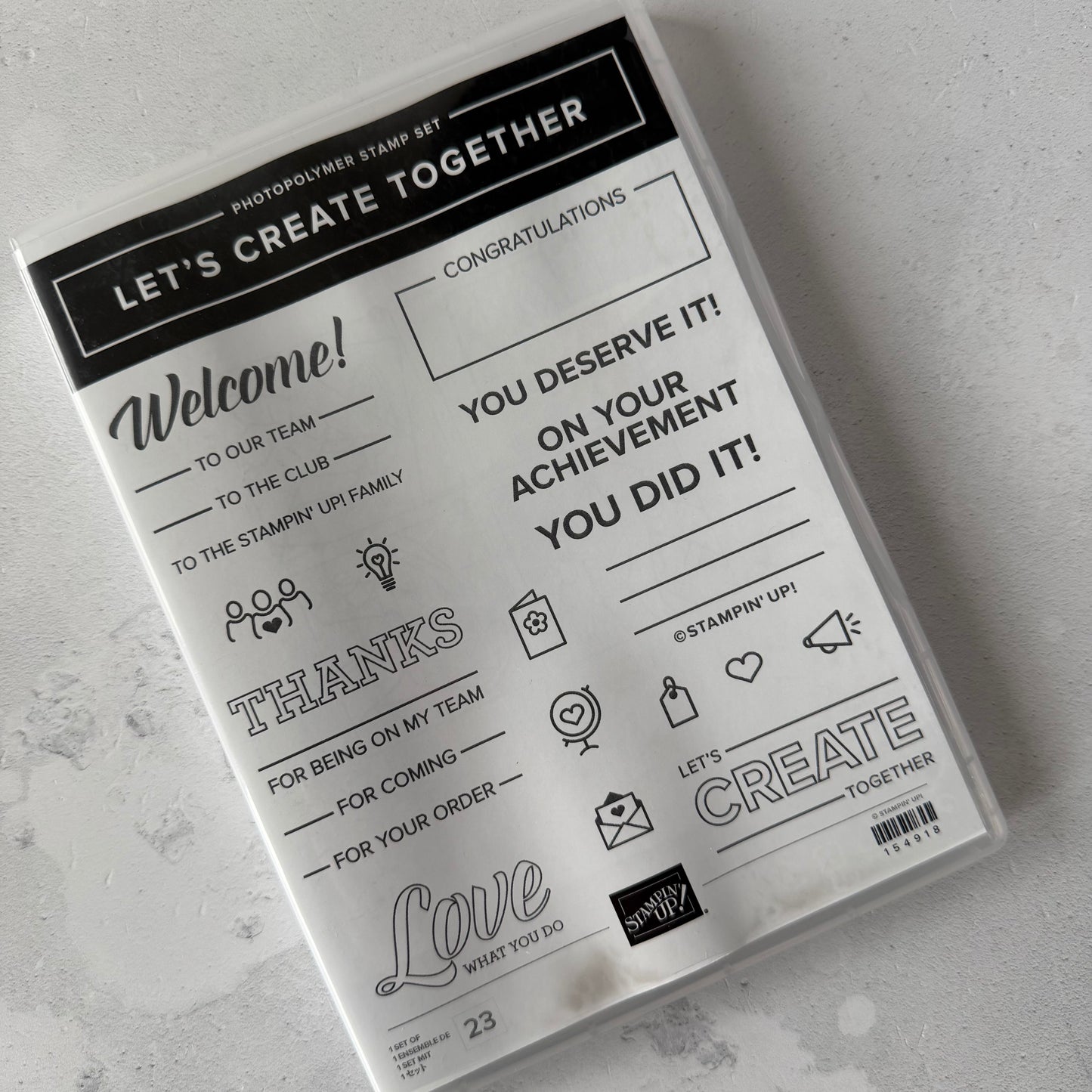 Stempelset LET'S CREATE TOGETHER Klarsicht Stampin' Up!®