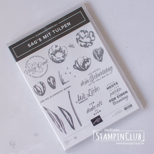 Stempelset Sag's mit Tulpen