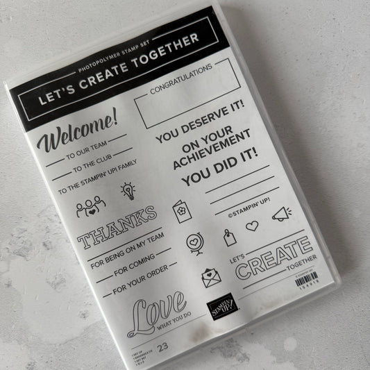 Stempelset LET'S CREATE TOGETHER Klarsicht Stampin' Up!®